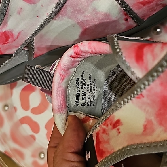 K Jambu Sneaks Pink grey 6.5 Wide fit dual velcro enclosure snug comfortable NWT - Picture 11 of 11
